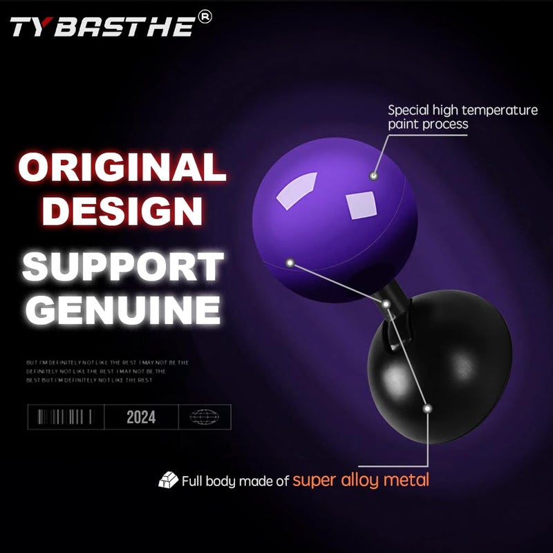 Tybasthe Original Push Start Button Metal Car Joystick Starter Engine Ignition Cover - Cool Interior Decorations Accessories - Purple - Image 2